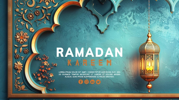 Ramadan kareem islamic realstic background