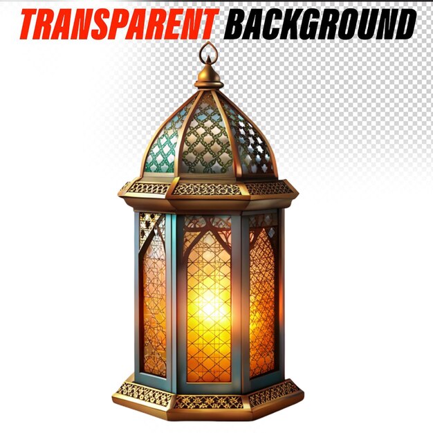 PSD ramadan kareem lantern celebration lamp realistic 3d illustration