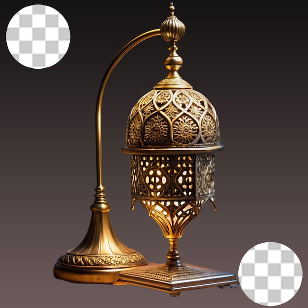 Ramadan kareem lantern on transparent background