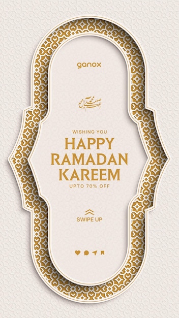 Ramadan Kareem Minimalist Islamic Background Greeting Card and Social Media Story Sale Post Banner