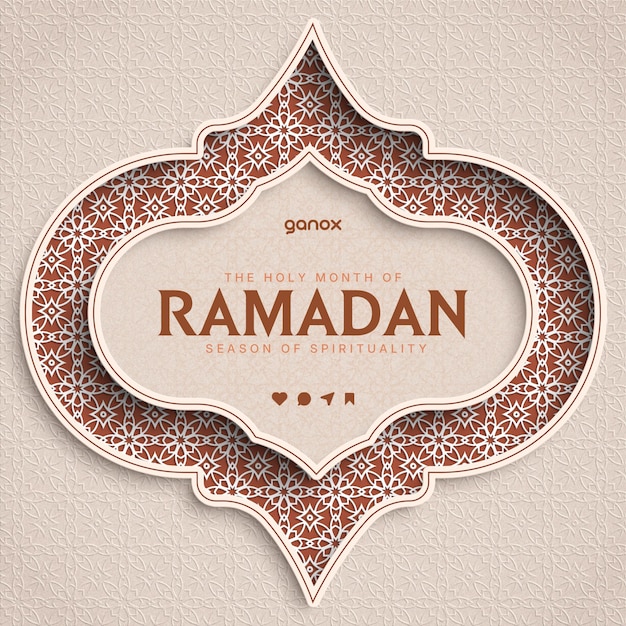Ramadan Kareem Minimalist Islamitische achtergrond Greeting Card en Social Media Post