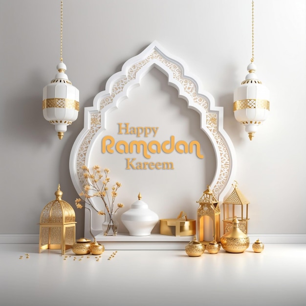 Ramadan Kareem Mubarak szablon projektu tła transparentu