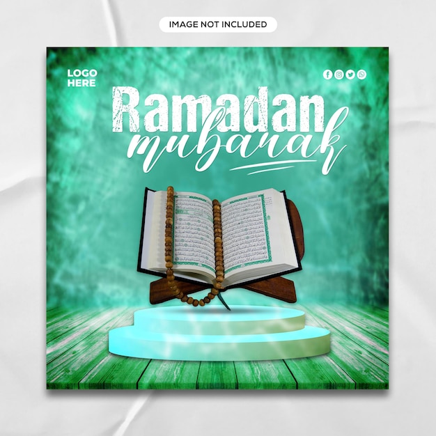 PSD ramadan kareem offers social media post template design