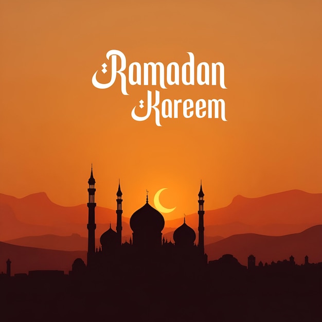 Ramadan Kareem Post Islamitische achtergrond