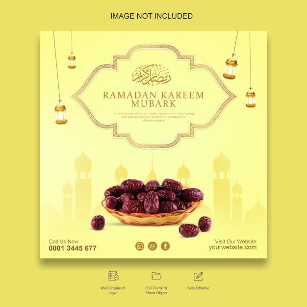 Ramadan kareem post op sociale media