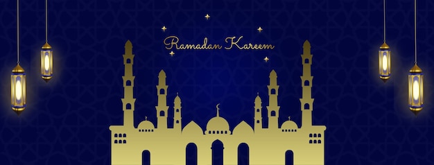Ramadan Kareem Promotion Banner 3D Render 模板,可以使用在您的網站上進行宣傳活動