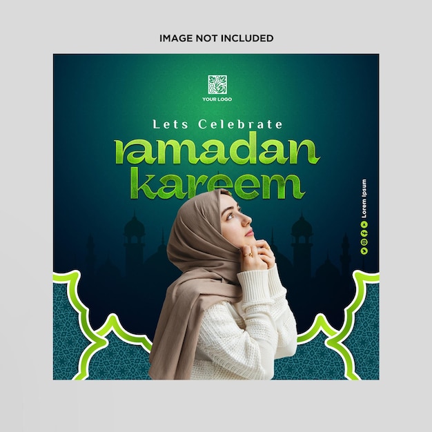 PSD ramadan kareem disegno del poster psd