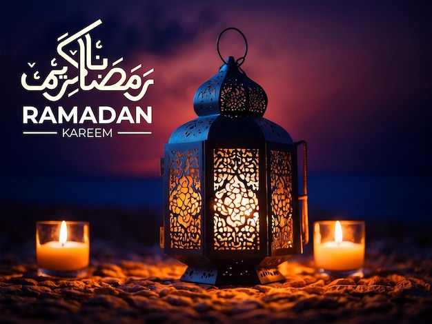 Ramadan Kareem Ramadhan Lub Eid Mubarak Przez Muzułmanów Pozdrowienie Islamskie Tło