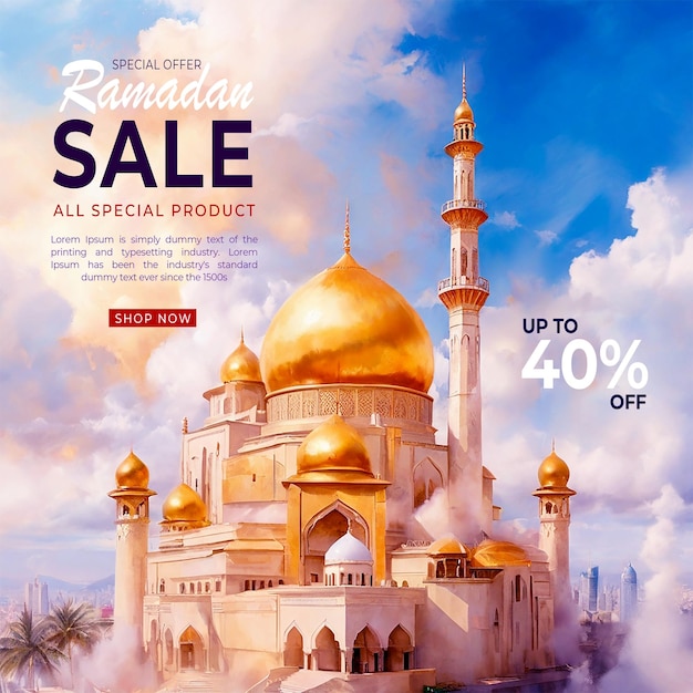 Ramadan kareem sale background