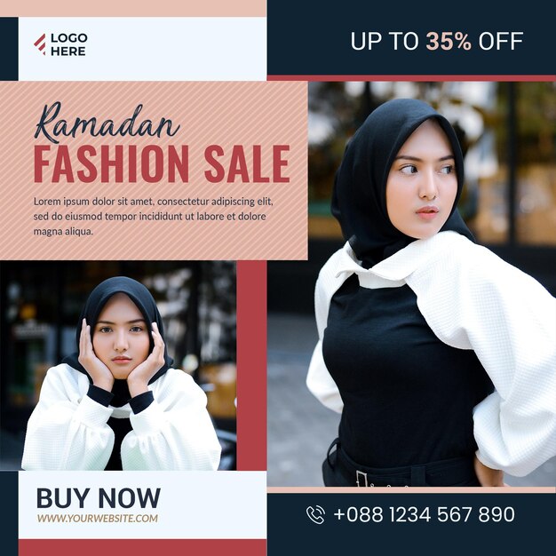 Сообщение в социальных сетях ramadan kareem sale banner или сообщение в instagram о продаже баннера