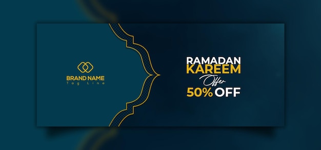 Ramadan kareem sale biedt popunder-webbanner photoshop-document