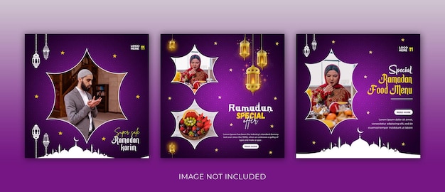 PSD ramadan kareem sale festival religious social media promotion banner