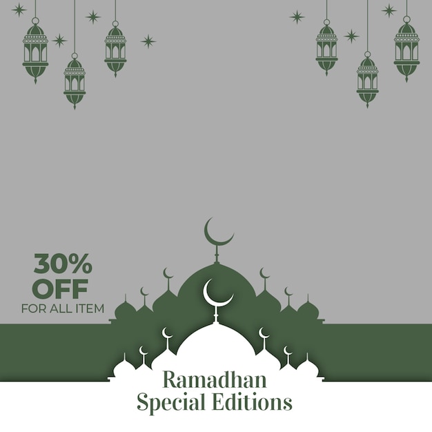ramadan kareem sale instagram post template