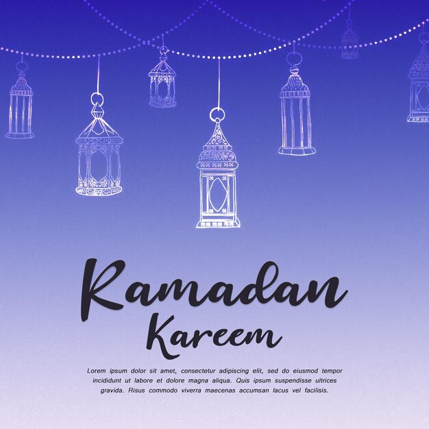 PSD ramadan kareem social media banner design template