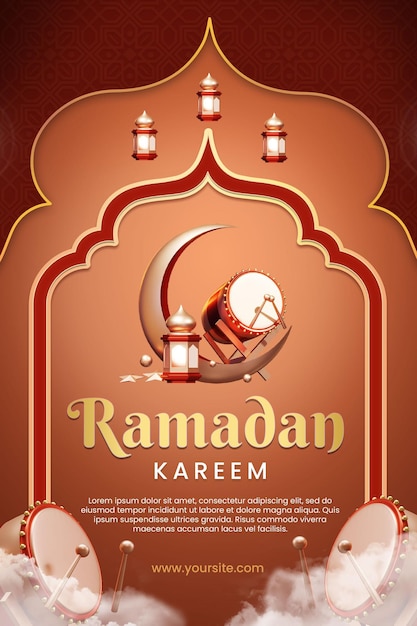 Ramadan kareem per la promozione dei post sui social media