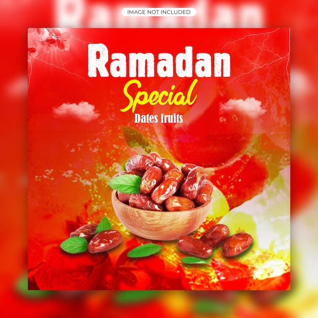 PSD ramadan kareem social media post sjabloon ontwerp