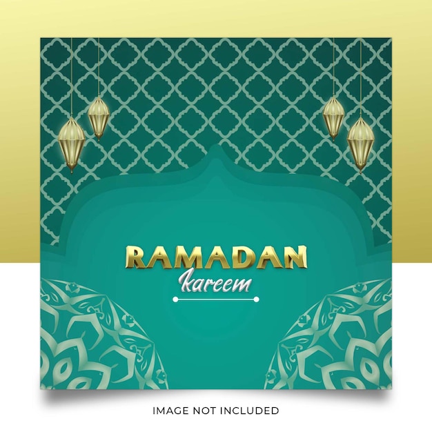 Ramadan kareem social media post-sjabloonontwerp