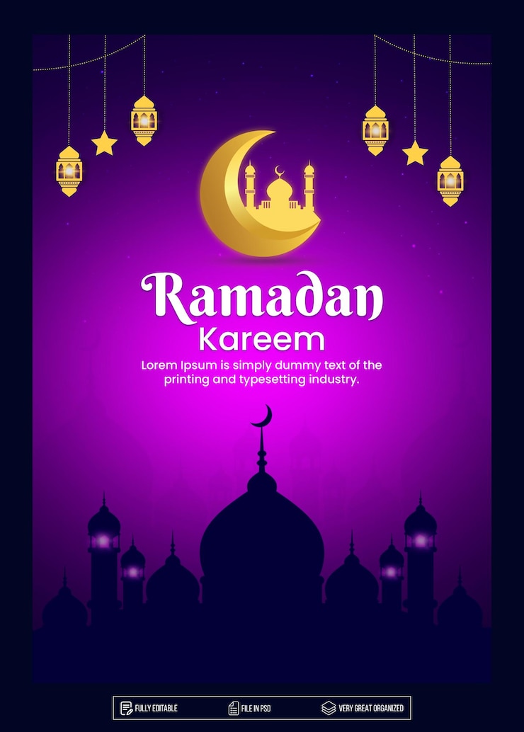 PSD ramadan kareem social media template