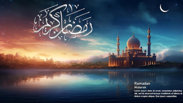 Ramadan Kareem sociale media postontwerp