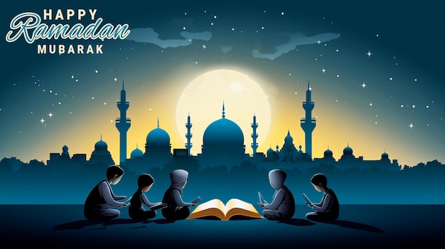 Ramadan kareem speciale biglietto di auguri islamici psd sfondo