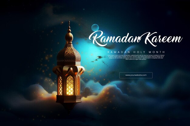 Ramadan kareem szablon projektowania banerów mediów społecznościowych
