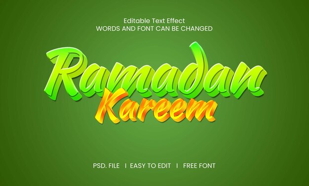 Ramadan Kareem Teksteffect PSD