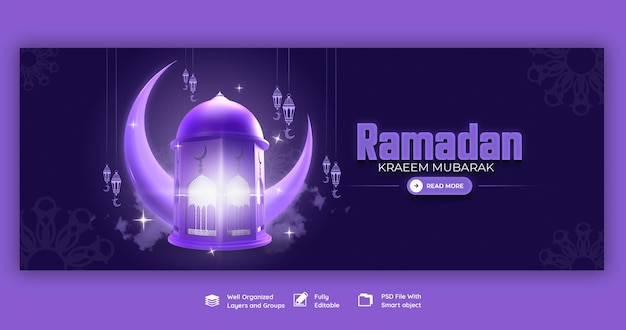 PSD ramadan kareem traditional islamic festival religious facebook cover