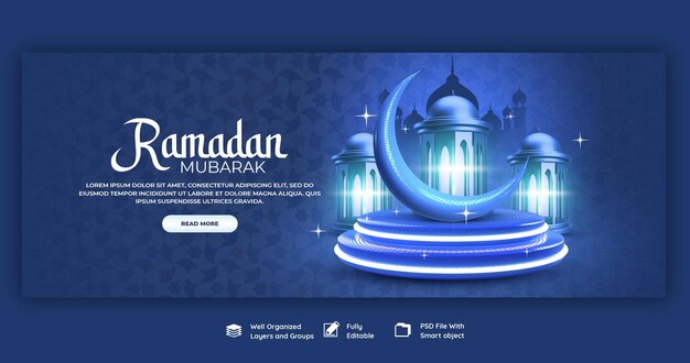 PSD ramadan kareem traditional islamic festival religious facebook cover