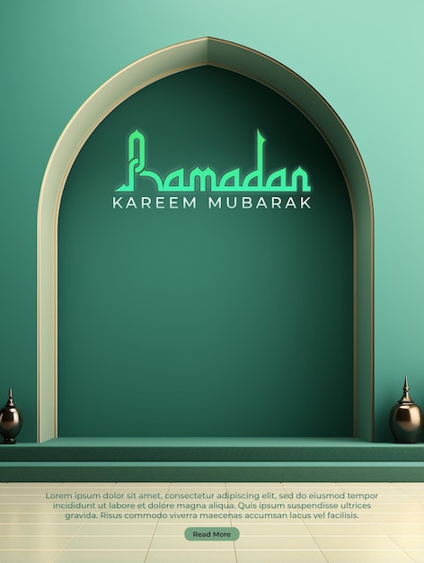 Ramadan kareem traditional islamic festival religious social media post design