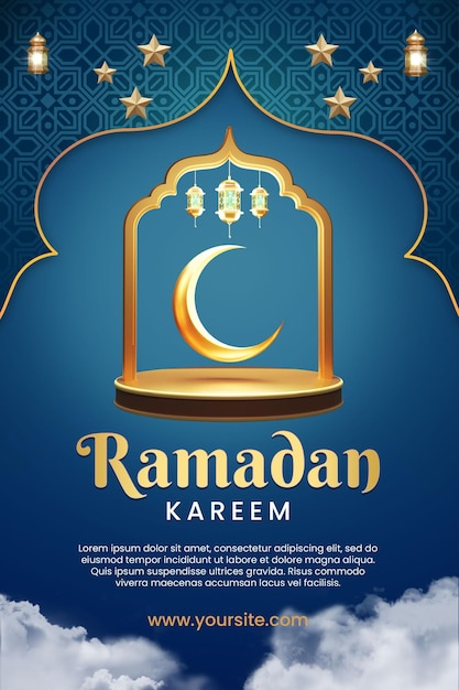 Ramadan Kareem Za Promocję Postów W Mediach Społecznościowych