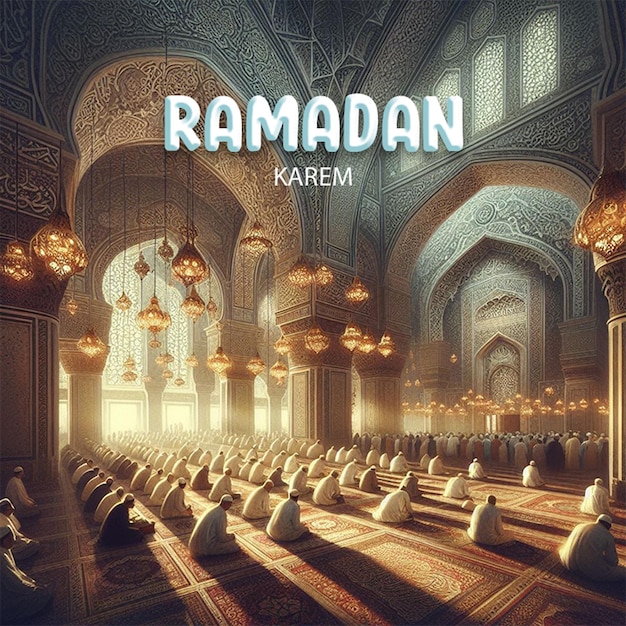 Ramadan karem social post design (disegno del post sociale di ramadan karem)