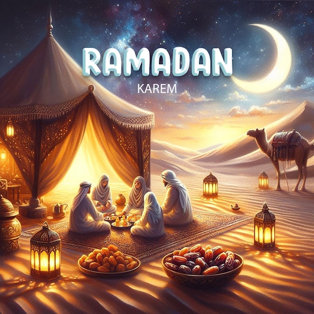 Ramadan karem social post design (disegno del post sociale di ramadan karem)