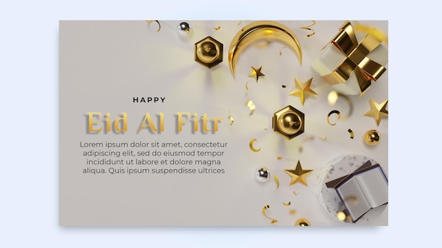 Ramadan kartki z życzeniami z arabskimi latarniami ozdoby księżycowe konfetti i gwiazda 3D Render plik psd