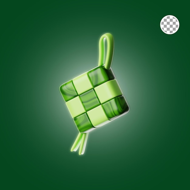 Ramadan Ketupat 3d Icon Illustration