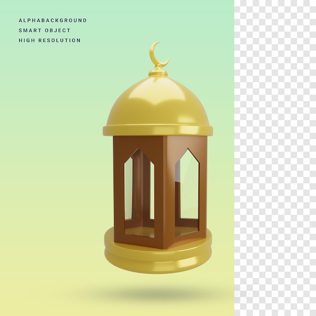 Ramadan Latarnia 3d Ikona Ilustracja