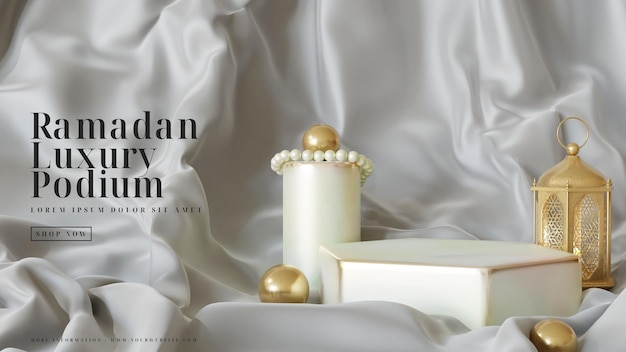 Ramadan Luksusowa Tkanina Wyświetlacz Na Podium
