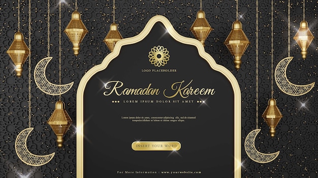 ramadan luxe achtergrond sjabloon