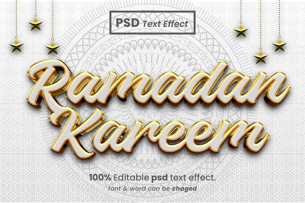 Ramadan mubarak 3d-teksteffect