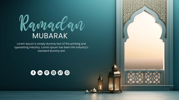 PSD ramadan mubarak background