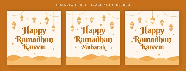 Ramadan Mubarak Instagram-berichtsjabloon