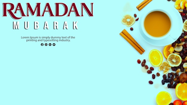 Ramadan mubarak islamic realistic background