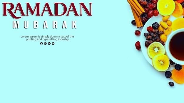 PSD ramadan mubarak islamic realistic background