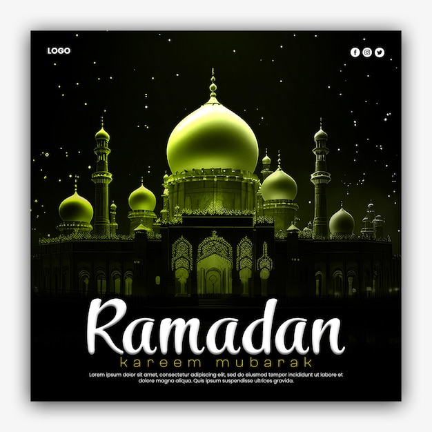 PSD ramadan mubarak post ramadan kareem ulotka