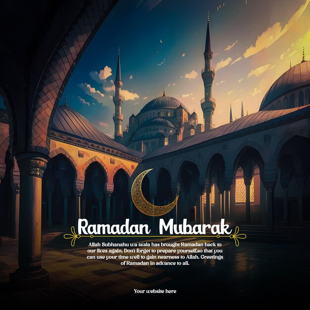 Ramadan Mubarak poster Design