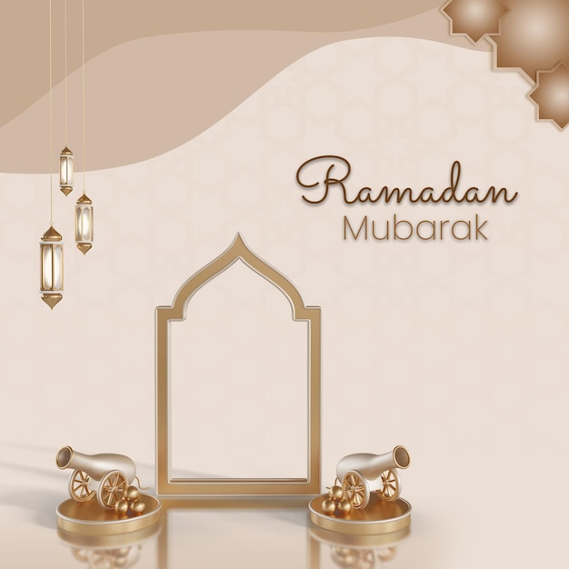 Ramadan Mubarak Szablon Postu Na Instagramie 3d