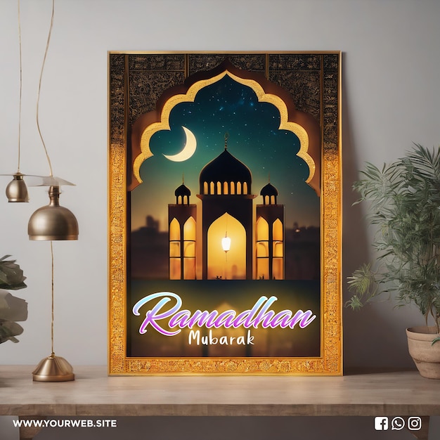 PSD template di ramadan mubarak per psd.