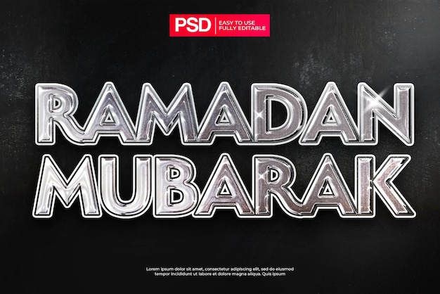 Ramadan Mubarak Text Effect