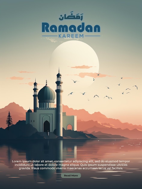 Banner di social media religiosi del festival islamico tradizionale di ramadan mubarak