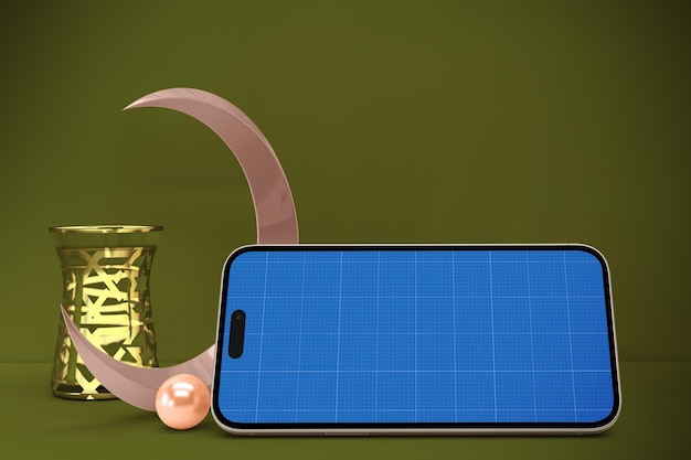 ramadan phone 14 pro max mockup
