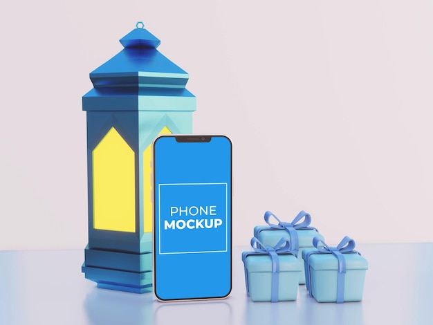 PSD mockup telefono ramadan aspetto fresco